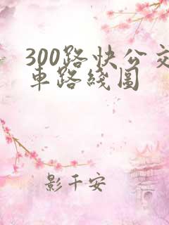 300路快公交车路线图