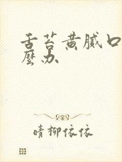 舌苔黄腻口臭怎么办