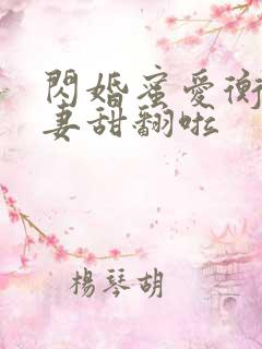 闪婚蜜爱衡爷宠妻甜翻啦