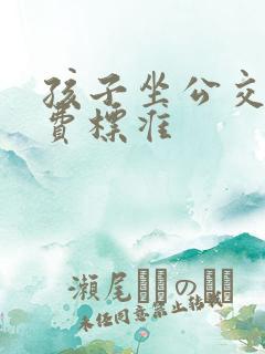 孩子坐公交车收费标准