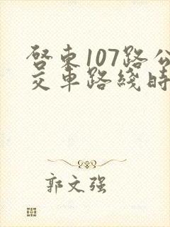 启东107路公交车路线时间表