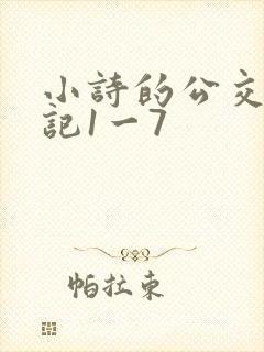 小诗的公交车日记1一7