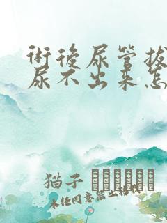 术后尿管拔出后尿不出来怎么办