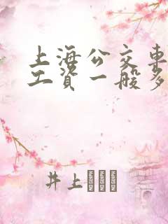 上海公交车司机工资一般多少