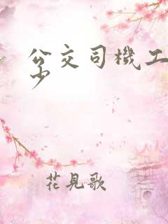 公交司机工资多少