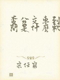 查公交车到站时间是什么软件