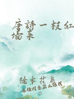 唐诗一枝红杏出墙来