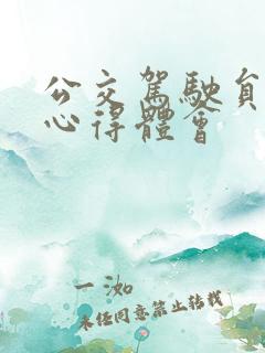 公交驾驶员安全心得体会