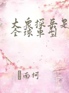 大众探岳是否是全球车型