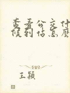 查看公交什么时候到站怎么查