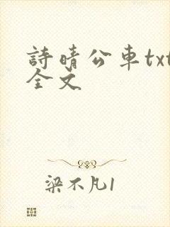 诗晴公车txt全文