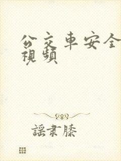 公交车安全逃生视频