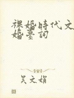 裸婚时代文章求婚台词