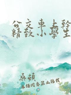 公交车上干两个精致小学生—小说