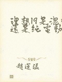 理想l9是混动还是纯电动