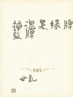 插混是绿牌还是蓝牌