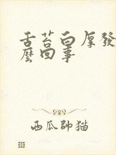 舌苔白厚发苦怎么回事