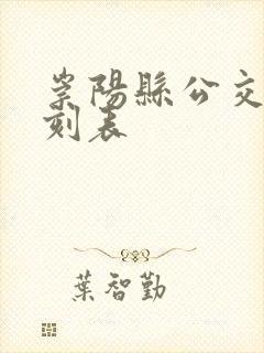 崇阳县公交车时刻表