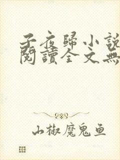 子夜归小说免费阅读全文无弹窗