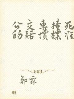 公交车撞死人后的赔偿标准