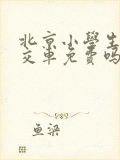 北京小学生坐公交车免费吗
