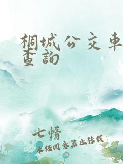 桐城公交车路线查询