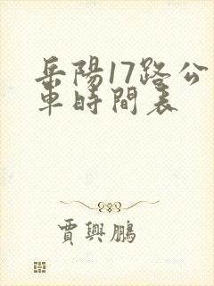岳阳17路公交车时间表