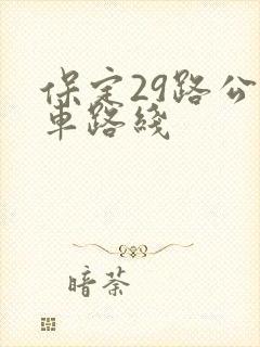 保定29路公交车路线