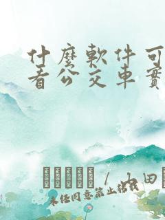 什么软件可以查看公交车实时位置