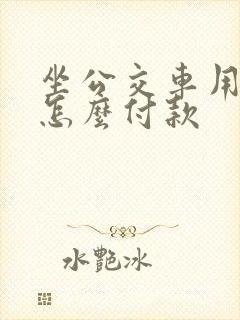 坐公交车用微信怎么付款