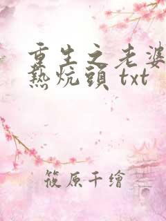 重生之老婆孩子热炕头 txt