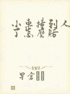 小车撞到人受伤了怎么赔