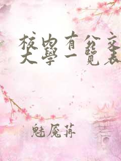 校内有公交车的大学一览表