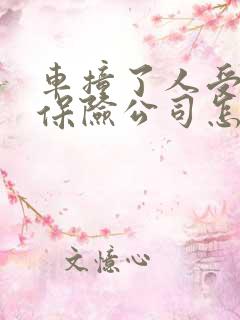 车撞了人受伤了保险公司怎么赔