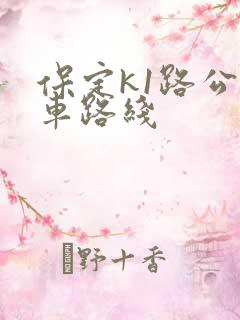 保定k1路公交车路线