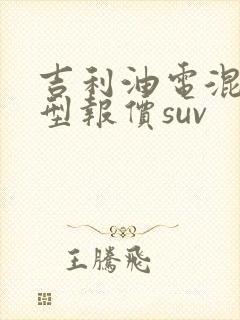 吉利油电混合车型报价suv