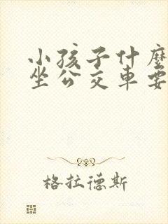小孩子什么时候坐公交车要钱