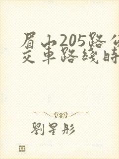 眉山205路公交车路线时间表