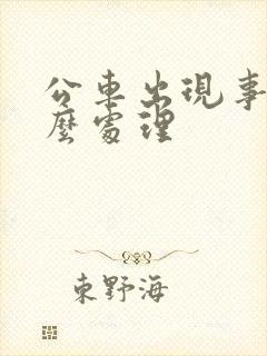公车出现事故怎么处理