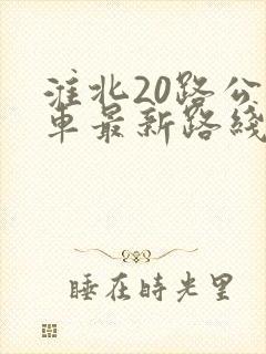 淮北20路公交车最新路线和时间表