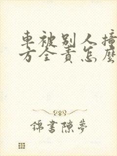 车被别人撞了对方全责怎么索赔交通费
