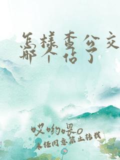 怎样查公交车到哪个站了