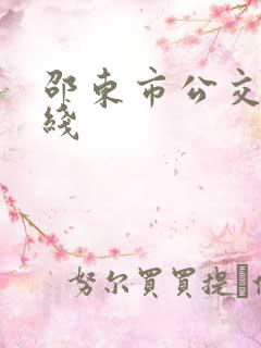 邵东市公交车路线