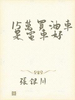 15万买油车还是电车好