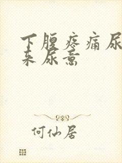 下腹疼痛尿不出来尿意