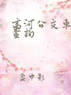 高河公交车路线查询