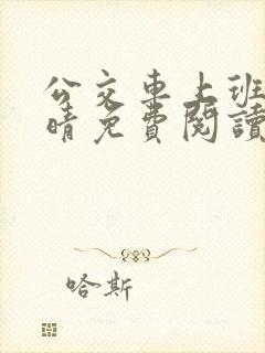 公交车上班的苏晴免费阅读