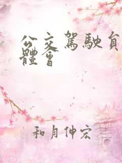 公交驾驶员心得体会