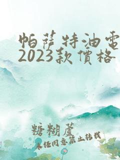 帕萨特油电混动2023款价格