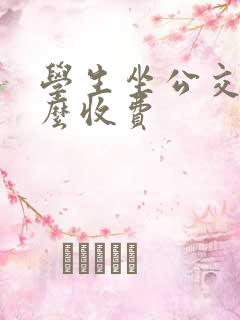 学生坐公交车怎么收费